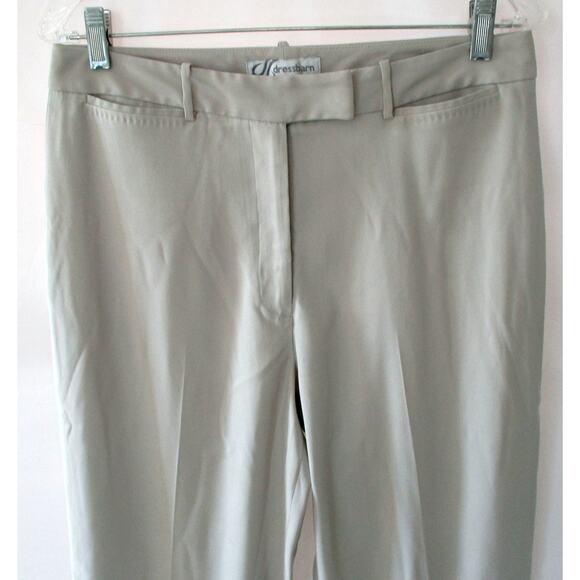 Dress Barn Women's Beige Mid Rise Straight Leg Zip Front Dress Pants Size 8 - Picture 2 of 8
